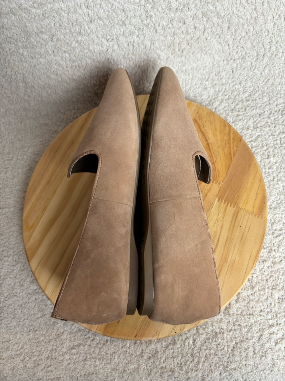 Birdies Shoes Womens 9 Tan The Heron Slip On Leather Pointed Casual Comfort Flat - Picture 7 of 11